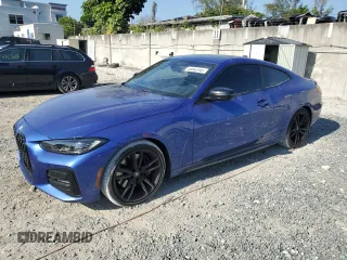 2022 BMW 4 Series 430i z VIN WBA53AP04NCK05705, wystawiony jako Copart lot #53692445 z przebiegiem 39 080 mil mil oraz Szkoda całkowita • Salvage title. Historia ofert i sprzedaży dostępna na DreamBid. Obrazek 1.