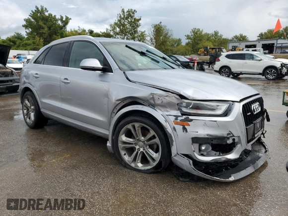 2015 Audi Q3 Prestige with VIN WA1GFCFS7FR012524, listed as a Copart auction lot 72800324 with 131,261 mi miles and Salvage title. Bid and sale history available at DreamBid. Image 4.