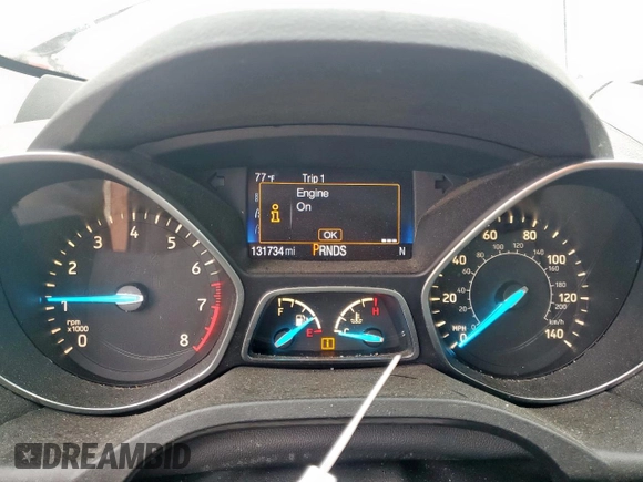 2017 Ford Escape S with VIN 1FMCU0F78HUA80539, listed as a Copart auction lot 57485415 with 131,734 mi miles and Salvage title. Bid and sale history available at DreamBid. Image 9.
