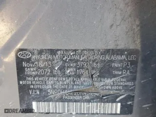 2013 Hyundai Elantra GLS PZEV with VIN 5NPDH4AE2DH452505, listed as a Copart auction lot 46235905 with 181,299 mi miles and Salvage Title. Bid and sale history available at carsss.com. Image 12.