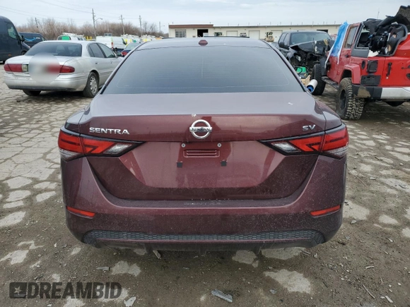 2021 Nissan Sentra SV with VIN 3N1AB8CV6MY212209, listed as a Copart auction lot 46394695 with 28,470 mi miles and Salvage Title. Bid and sale history available at carsss.com. Image 6.