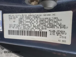 2004 Toyota Sienna CE with VIN 5TDZA23CX4S149119, listed as a Copart auction lot 84685654 with 311,645 mi miles and Salvage Title. Bid and sale history available at carsss.com. Image 15.