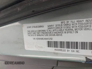2006 Subaru Tribeca 7-Pass z VIN 4S4WX86C464415762, wystawiony jako IAAI lot #42240674 z przebiegiem 225 244 mil mil oraz . Historia ofert i sprzedaży dostępna na DreamBid. Obrazek 9.