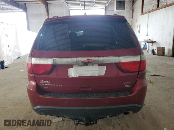 2013 Dodge Durango Crew with VIN 1C4RDJDG9DC602182, listed as a Copart auction lot 61784105 with 169,814 mi miles and Clean title. Bid and sale history available at DreamBid. Image 6.