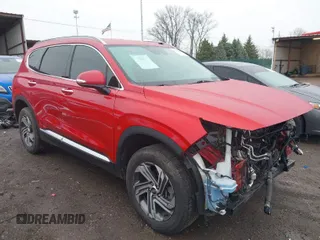 2021 Hyundai Santa Fe SEL with VIN 5NMS6DAJ5MH326758, listed as a IAAI auction lot 41948005 with 65,289 mi miles. Bid and sale history available at carsss.com. Image 1.