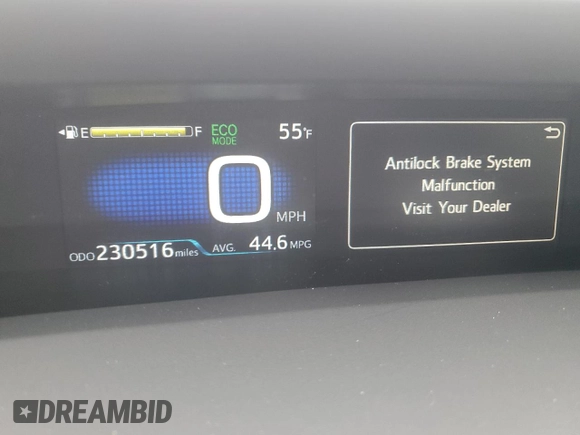 2016 Toyota Prius Two with VIN JTDKBRFU2G3010183, listed as a Copart auction lot 49944375 with 230,516 mi miles and Salvage Title. Bid and sale history available at DreamBid. Image 9.