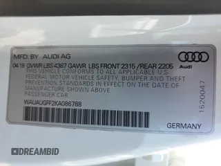 2019 Audi A3 Sedan Premium with VIN WAUAUGFF2KA086788, listed as a Copart auction lot 71160063 with 36,141 mi miles. Bid and sale history available at carsss.com. Image 13.
