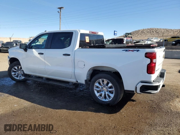 2023 Chevrolet Silverado 1500 Custom with VIN 3GCPDBEK7PG159113, listed as a Copart auction lot 89026075 with 27,447 mi miles and Salvage Title. Bid and sale history available at DreamBid. Image 2.