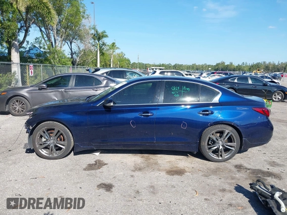2021 Infiniti Q50 3.0t SENSORY with VIN JN1EV7CP9MM707723, listed as a IAAI auction lot 41834111 with 56,787 mi miles. Bid and sale history available at carsss.com. Image 15.