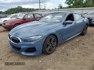 2022 BMW 8 Series 840i with VIN WBAGV4C07NCJ71205, listed as a Copart auction lot 62498374 with 9,531 mi miles and Salvage Title. Bid and sale history available at carsss.com. Image 1.