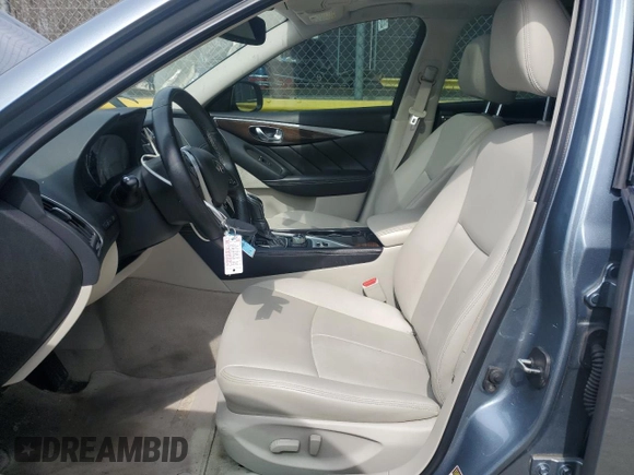 2019 Infiniti Q50 Luxe with VIN JN1EV7AR9KM553774, listed as a Copart auction lot 51593855 with 62,446 mi miles and Salvage title. Bid and sale history available at DreamBid. Image 7.