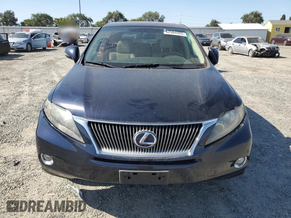 2010 Lexus RX 450h with VIN JTJZB1BA1A2400309, listed as a Copart auction lot 62584925 with 131,357 mi miles and Salvage title. Bid and sale history available at DreamBid. Image 5.