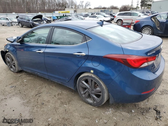 2015 Hyundai Elantra Limited with VIN KMHDH4AE4FU282295, listed as a Copart auction lot 46590195 with 95,388 mi miles and Salvage Title. Bid and sale history available at carsss.com. Image 2.