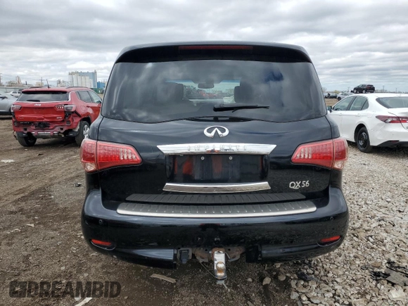 2012 Infiniti QX56 7-passenger z VIN JN8AZ2NE5C9021621, wystawiony jako Copart lot #53484825 z przebiegiem 139 453 mil mil oraz Szkoda całkowita • Salvage title. Historia ofert i sprzedaży dostępna na DreamBid. Obrazek 6.