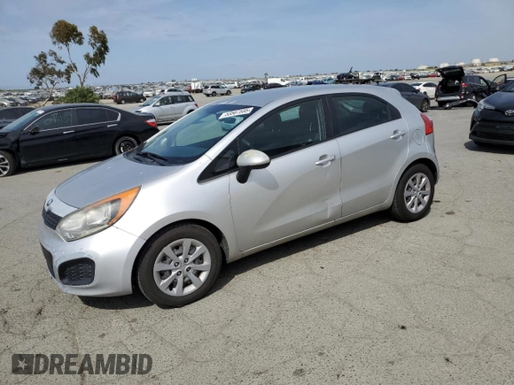 2013 Kia Rio LX with VIN KNADM5A32D6252845, listed as a Copart auction lot 53567595 with 165,806 mi miles and Clean Title. Bid and sale history available at carsss.com. Image 1.