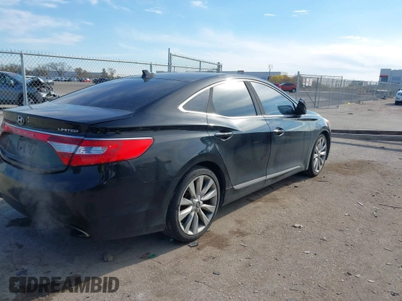 2014 Hyundai Azera Limited with VIN KMHFH4JG7EA353094, listed as a IAAI auction lot 41043222 with 184,924 mi miles and . Bid and sale history available at DreamBid. Image 4.