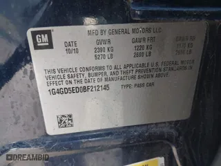 2011 Buick LaCrosse CXL with VIN 1G4GD5ED0BF212145, listed as a IAAI auction lot 41640092 with 144,173 mi miles. Bid and sale history available at carsss.com. Image 9.
