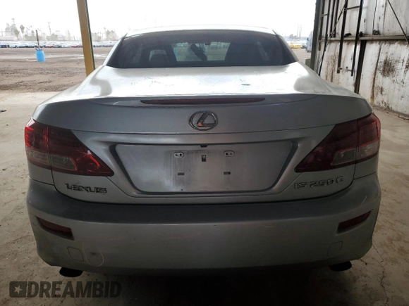 2010 Lexus IS 250 C z VIN JTHFF2C28A2505273, wystawiony jako Copart lot #44779545 z przebiegiem Nie podano mil oraz Szkoda całkowita • Salvage title. Historia ofert i sprzedaży dostępna na DreamBid. Obrazek 6.