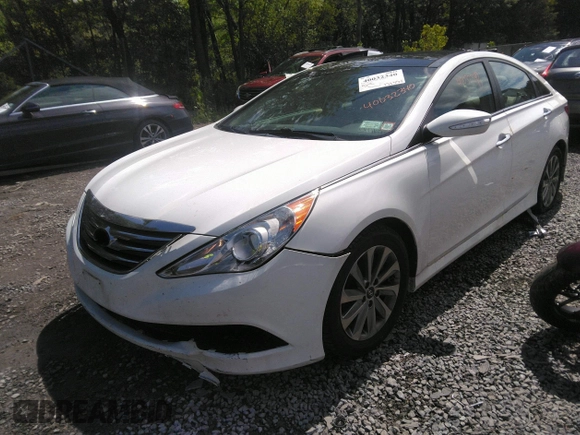2014 Hyundai Sonata SE with VIN 5NPEC4AC3EH896740, listed as a IAAI auction lot 40032340 with 131,394 mi miles and . Bid and sale history available at DreamBid. Image 2.