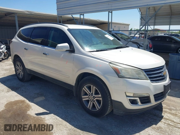 2015 Chevrolet Traverse LT с VIN 1GNKRGKD8FJ100378, выставлен на аукционе IAAI как лот 42074140 с пробегом 141 102 миль миль и . История ставок и продаж доступна на DreamBid. Изображение 1.