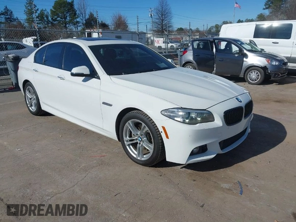 2015 BMW 5 Series 528i xDrive with VIN WBA5A7C50FD627458, listed as a IAAI auction lot 41641143 with 130,157 mi miles and . Bid and sale history available at carsss.com. Image 1.