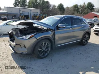 2019 Infiniti QX50 Essential with VIN 3PCAJ5M39KF102680, listed as a Copart auction lot 53104035 with 55,144 mi miles and Salvage Title. Bid and sale history available at DreamBid. Image 1.