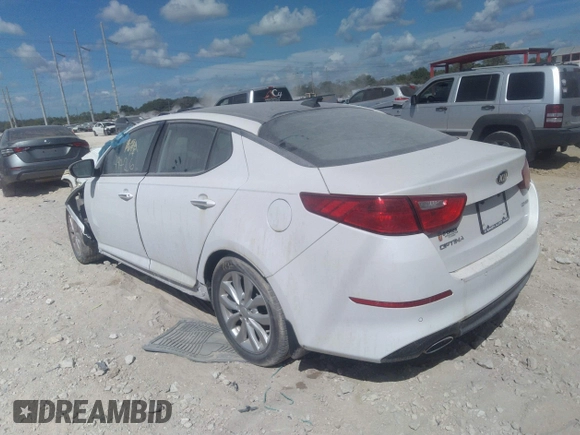 2015 Kia Optima EX with VIN 5XXGN4A71FG493648, listed as a IAAI auction lot 32483878 with Not provided miles and . Bid and sale history available at DreamBid. Image 3.