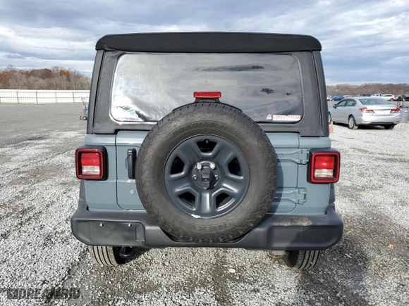 2024 Jeep Wrangler Sport with VIN 1C4PJXDG0RW332722, listed as a Copart auction lot 85292724 with 8,066 mi miles and Salvage Title. Bid and sale history available at carsss.com. Image 6.