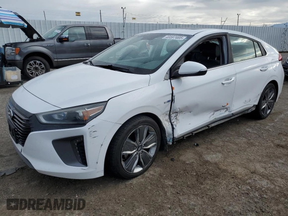 2017 Hyundai Ioniq Limited with VIN KMHC85LC8HU047253, listed as a Copart auction lot 48597485 with 137,003 mi miles and Salvage Title. Bid and sale history available at DreamBid. Image 1.