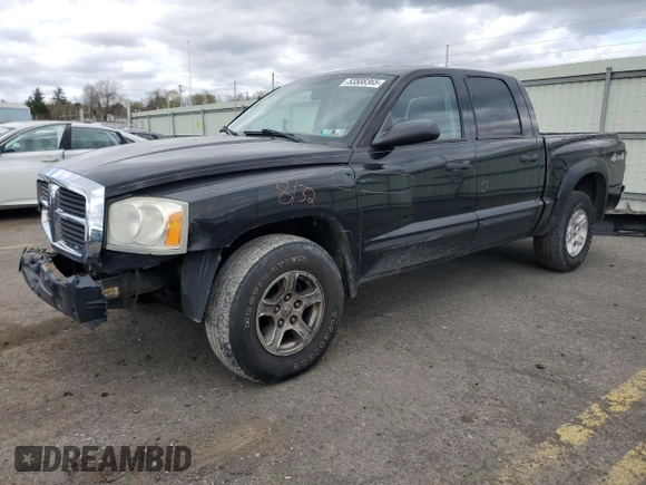 2006 Dodge Dakota SLT with VIN 1D7HW48N46S521461, listed as a Copart auction lot 53508365 with 148,538 mi miles and Salvage Title. Bid and sale history available at carsss.com. Image 1.