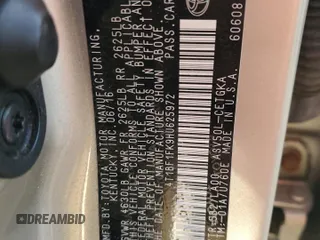 2017 Toyota Camry XLE z VIN 4T1BF1FK9HU625972, wystawiony jako Copart lot #59973965 z przebiegiem 63 630 mil mil oraz Szkoda całkowita • Salvage title. Historia ofert i sprzedaży dostępna na DreamBid. Obrazek 12.