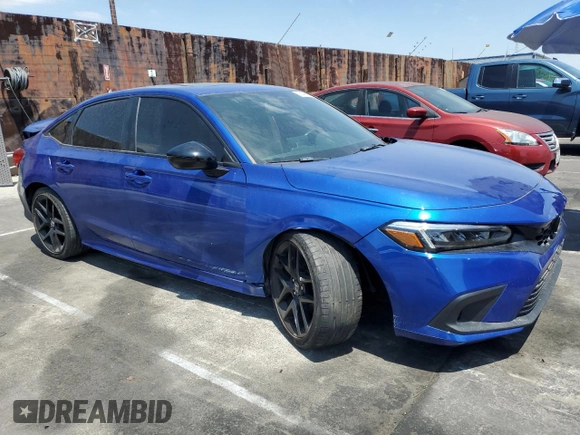 2022 Honda Civic Si with VIN 2HGFE1E51NH471195, listed as a Copart auction lot 55349515 with 26,032 mi miles and Salvage Title. Bid and sale history available at DreamBid. Image 4.