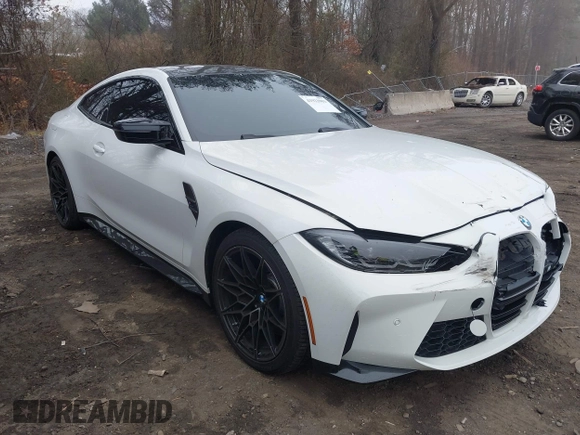 2022 BMW M4 Competition with VIN WBS33AZ01NCK14992, listed as a IAAI auction lot 41923903 with 43,966 mi miles. Bid and sale history available at carsss.com. Image 13.