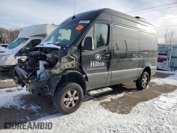 2023 Mercedes-Benz Sprinter with VIN W1Z4NFVY9PT135921, listed as a Copart auction lot 43608565 with Not Provided miles and Salvage Title. Bid and sale history available at DreamBid. Image 1.