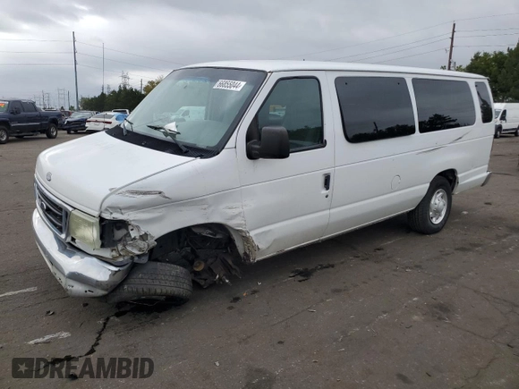 2003 Ford Econoline Passenger XL z VIN 1FBSS31S03HA36687, wystawiony jako Copart lot #66855044 z przebiegiem 239 504 mil mil oraz Szkoda całkowita • Salvage title. Historia ofert i sprzedaży dostępna na DreamBid. Obrazek 1.
