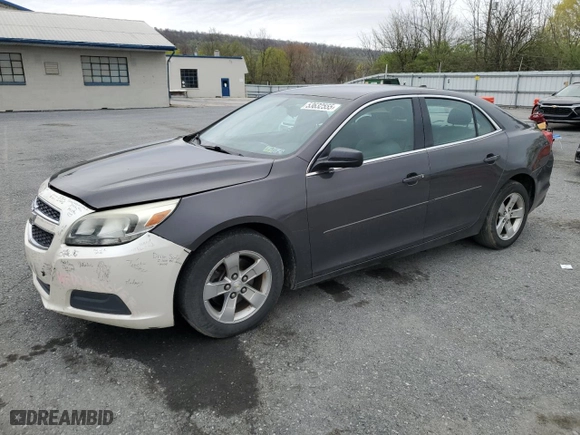 2013 Chevrolet Malibu LS with VIN 1G11B5SAXDF166362, listed as a Copart auction lot 53632555 with 161,180 mi miles and Salvage Title. Bid and sale history available at carsss.com. Image 1.