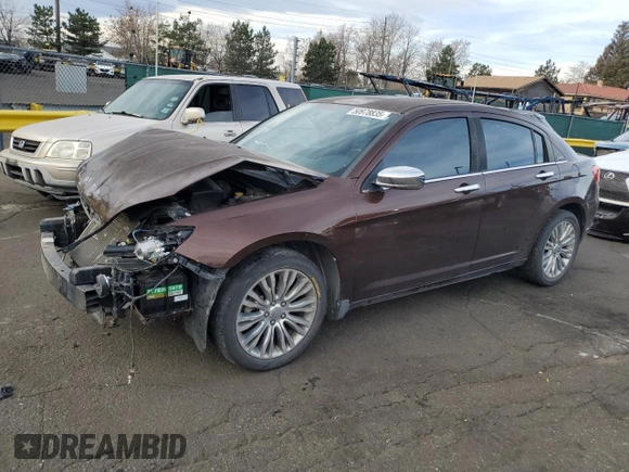 2013 Chrysler 200 Limited with VIN 1C3CCBCG4DN507313, listed as a Copart auction lot 50978835 with 97,540 mi miles and Salvage Title. Bid and sale history available at DreamBid. Image 1.