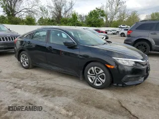 2017 Honda Civic LX with VIN 19XFC2F51HE033270, listed as a Copart auction lot 53143385 with 56,311 mi miles and Salvage Title. Bid and sale history available at DreamBid. Image 4.