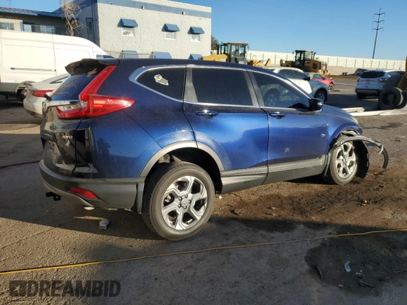 2017 Honda CR-V EX-L with VIN 2HKRW2H88HH658904, listed as a Copart auction lot 45985425 with 68,579 mi miles and Salvage Title. Bid and sale history available at DreamBid. Image 3.