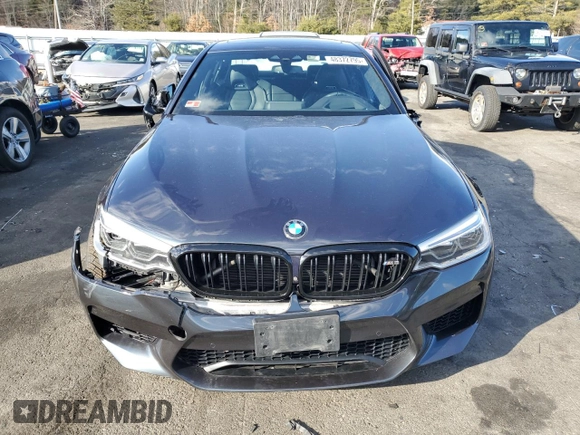 2020 BMW M5 Competition with VIN WBSJF0C03LCE45278, listed as a Copart auction lot 48372795 with 0 mi miles and Salvage Title. Bid and sale history available at carsss.com. Image 5.