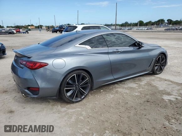 2017 Infiniti Q60 Premium with VIN JN1EV7EK4HM363368, listed as a Copart auction lot 63076615 with 77,198 mi miles and Salvage title. Bid and sale history available at DreamBid. Image 3.