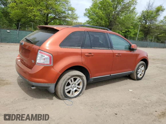 2008 Ford Edge SEL z VIN 2FMDK48C78BA20687, wystawiony jako Copart lot #54423775 z przebiegiem 140 648 mil mil oraz Czysty tytuł • Clean title. Historia ofert i sprzedaży dostępna na DreamBid. Obrazek 3.