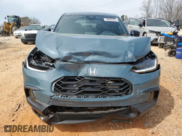 2024 Honda HR-V Sport with VIN 3CZRZ1H51RM743807, listed as a Copart auction lot 49082065 with 12,967 mi miles and Salvage Title. Bid and sale history available at carsss.com. Image 5.