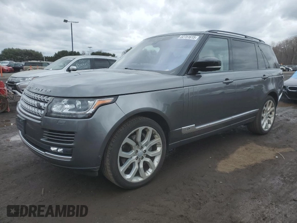 2017 Land Rover Range Rover with VIN SALGS5FE1HA352785, listed as a Copart auction lot 52751615 with 67,651 mi miles and Salvage title. Bid and sale history available at DreamBid. Image 1.