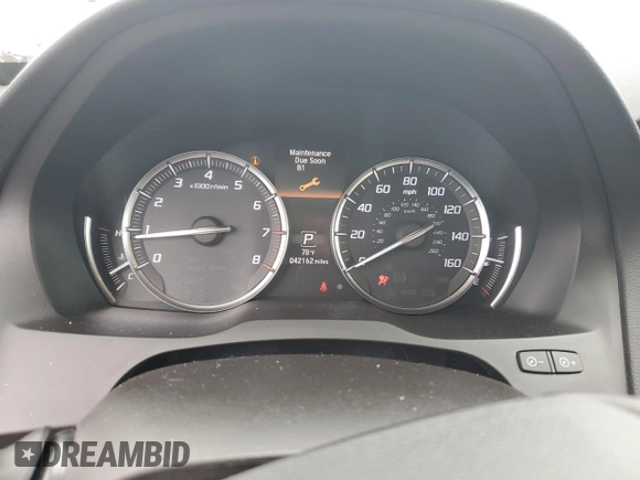 2020 Acura MDX with VIN 5J8YD3H37LL012755, listed as a Copart auction lot 56827235 with 42,162 mi miles and Salvage title. Bid and sale history available at DreamBid. Image 9.