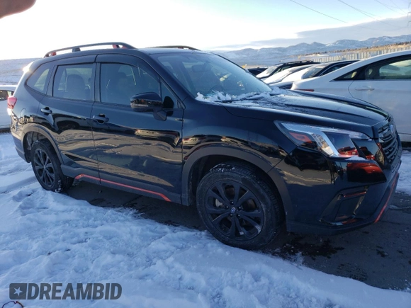 2022 Subaru Forester Sport with VIN JF2SKAJC0NH444796, listed as a Copart auction lot 89358415 with 20,512 mi miles and Salvage Title. Bid and sale history available at carsss.com. Image 4.