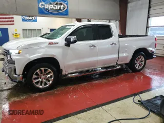2019 Chevrolet Silverado 1500 LTZ with VIN 1GCRYGED2KZ183548, listed as a Copart auction lot 52068335 with 63,379 mi miles and Salvage Title. Bid and sale history available at DreamBid. Image 1.