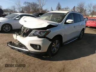 2019 Nissan Pathfinder SV with VIN 5N1DR2MM8KC621628, listed as a IAAI auction lot 41785695 with 55,003 mi miles. Bid and sale history available at carsss.com. Image 17.