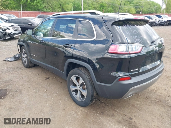 2019 Jeep Cherokee Limited with VIN 1C4PJMDX6KD457370, listed as a IAAI auction lot 42210162 with 50,303 mi miles and . Bid and sale history available at DreamBid. Image 3.