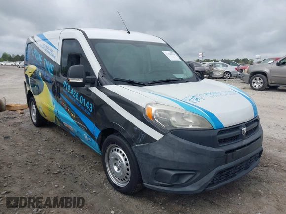 2016 Ram ProMaster City Cargo Tradesman z VIN ZFBERFAT4G6C69767, wystawiony jako IAAI lot #41954711 z przebiegiem 156 015 mil mil oraz . Historia ofert i sprzedaży dostępna na DreamBid. Obrazek 1.